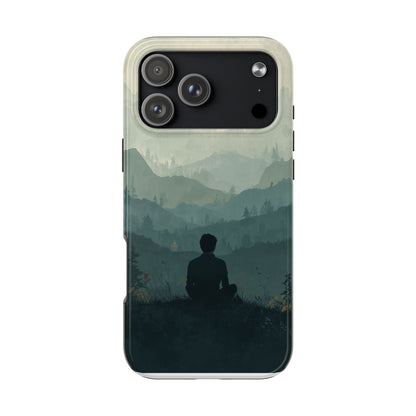 Grey Mountains Serene Silhouette Tough Case