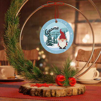 Gnome For The Holidays  2025 Keepsake Metal Ornaments