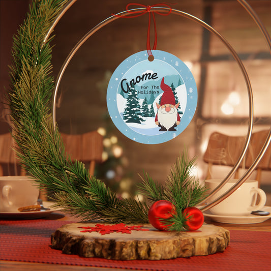 Gnome For The Holidays  2025 Keepsake Metal Ornaments