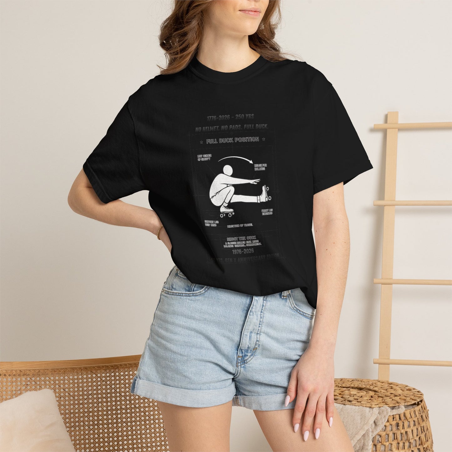 Full Duck Position Blueprint Graphic Tee - Just Gigi IFYKYK