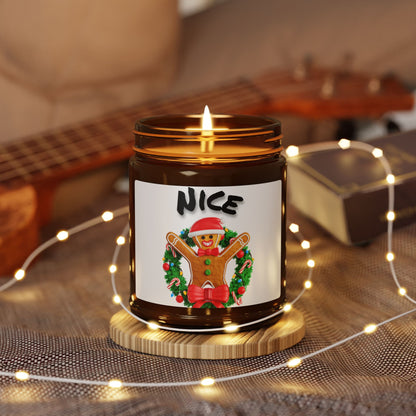 'Nice' Gingerbread Man Soy Candle — Amber Jar Just Gigi IFYKYK