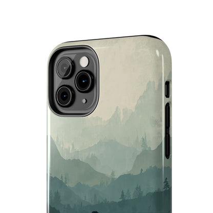 Grey Mountains Serene Silhouette Tough Case