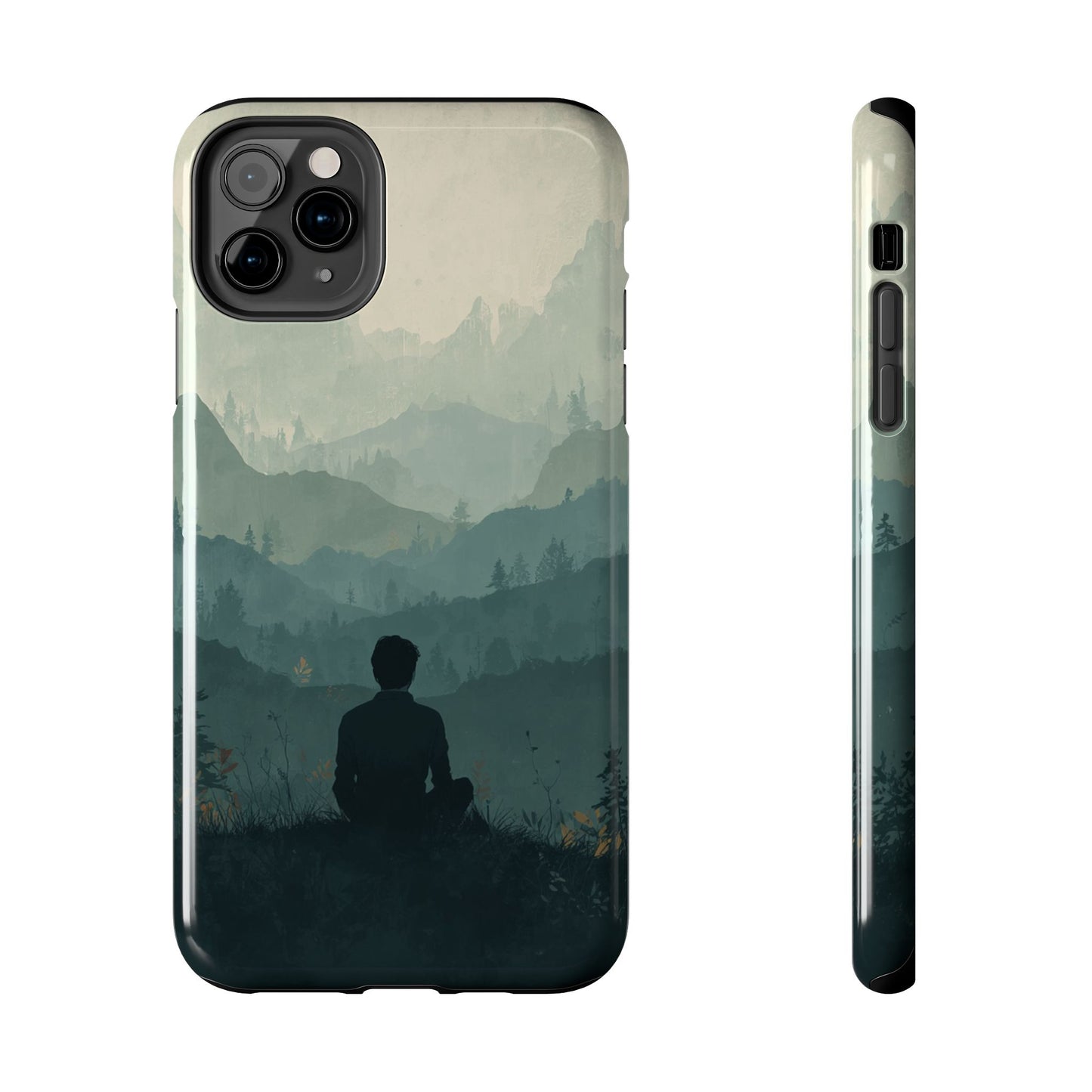 Grey Mountains Serene Silhouette Tough Case