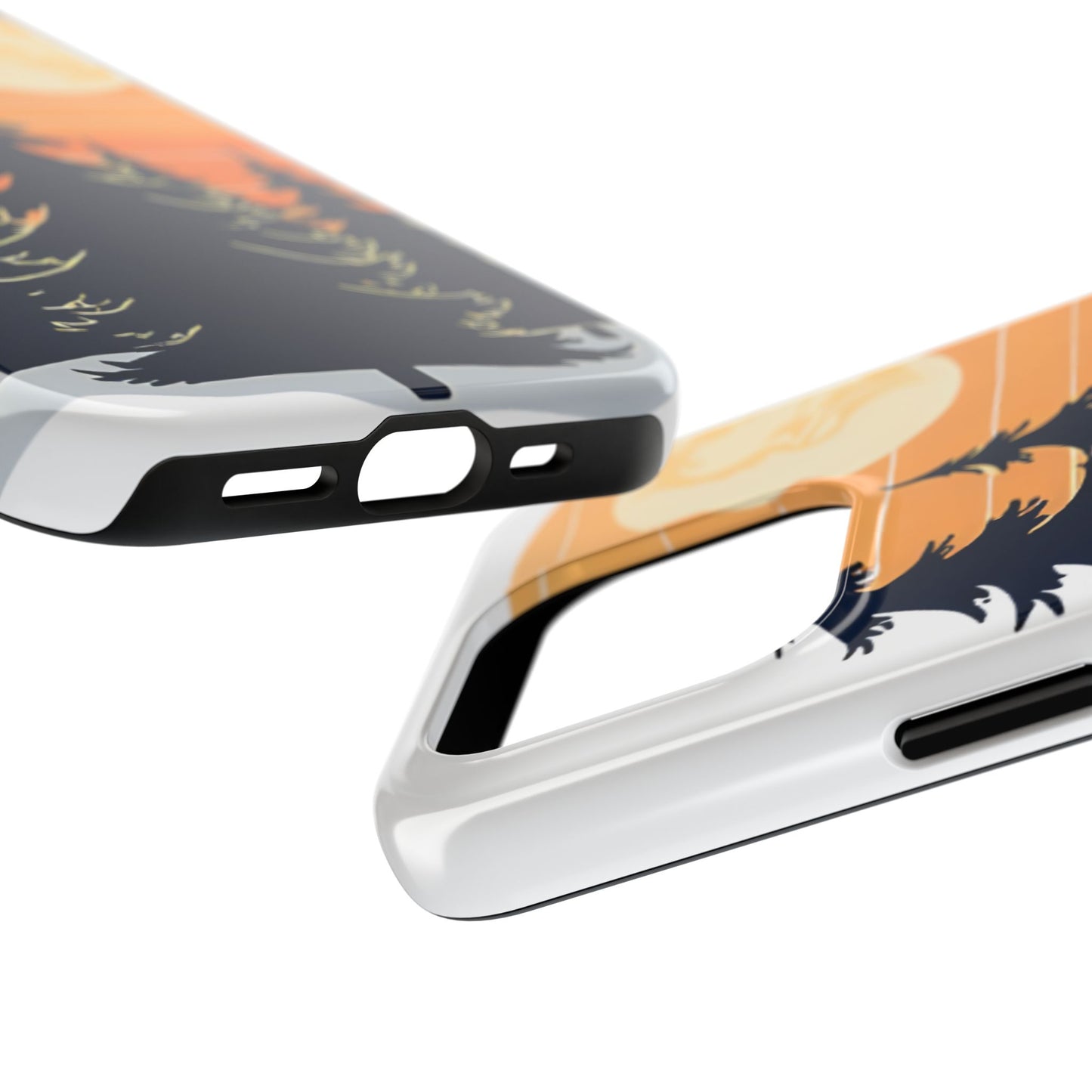Retro Sunset Pines Graphic Phone Case - Just Gigi IFYKYK