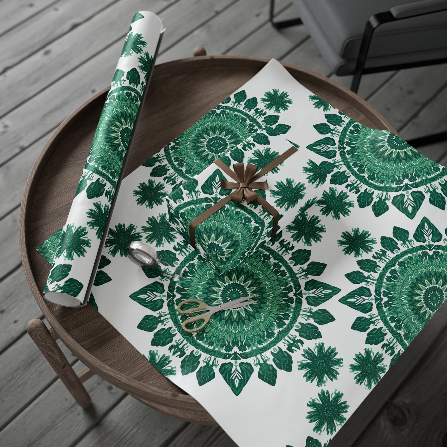 Pine Mandala Minimalist Wrapping Paper - Just Gigi IFYKYK