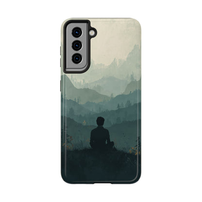 Grey Mountains Serene Silhouette Tough Case