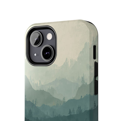 Grey Mountains Serene Silhouette Tough Case