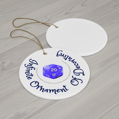 Infinite Ornament of Decorating ceramic Circle or Snowflake (you choose)  -  Just Gigi IFYKYK