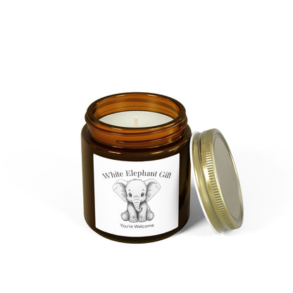 White Elephant Gift (4oz & 9oz) Scented Candles - Just Gigi IFYKYK