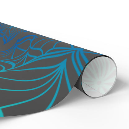 Mandala Geometric Blue Wrapping Paper Roll — Just Gigi IFYKYK