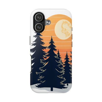 Retro Sunset Pines Graphic Phone Case - Just Gigi IFYKYK