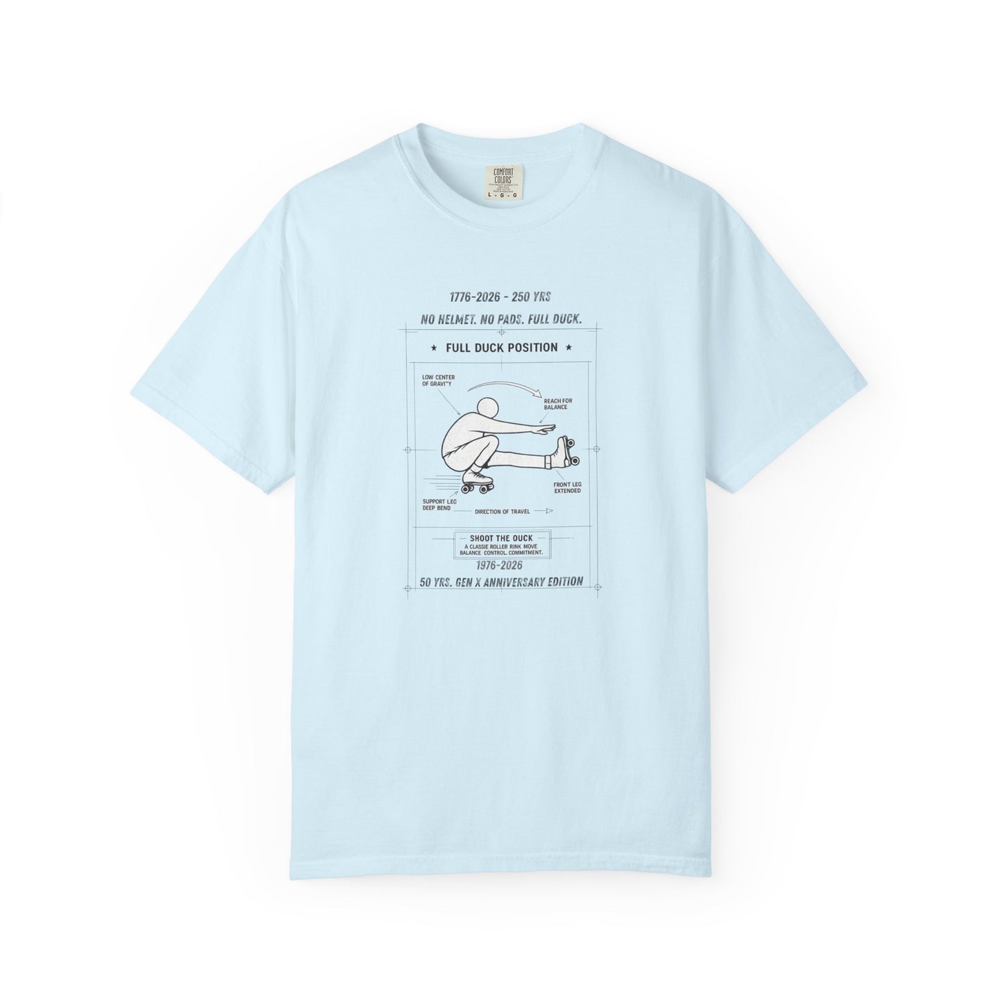 Full Duck Position Blueprint Graphic Tee - Just Gigi IFYKYK