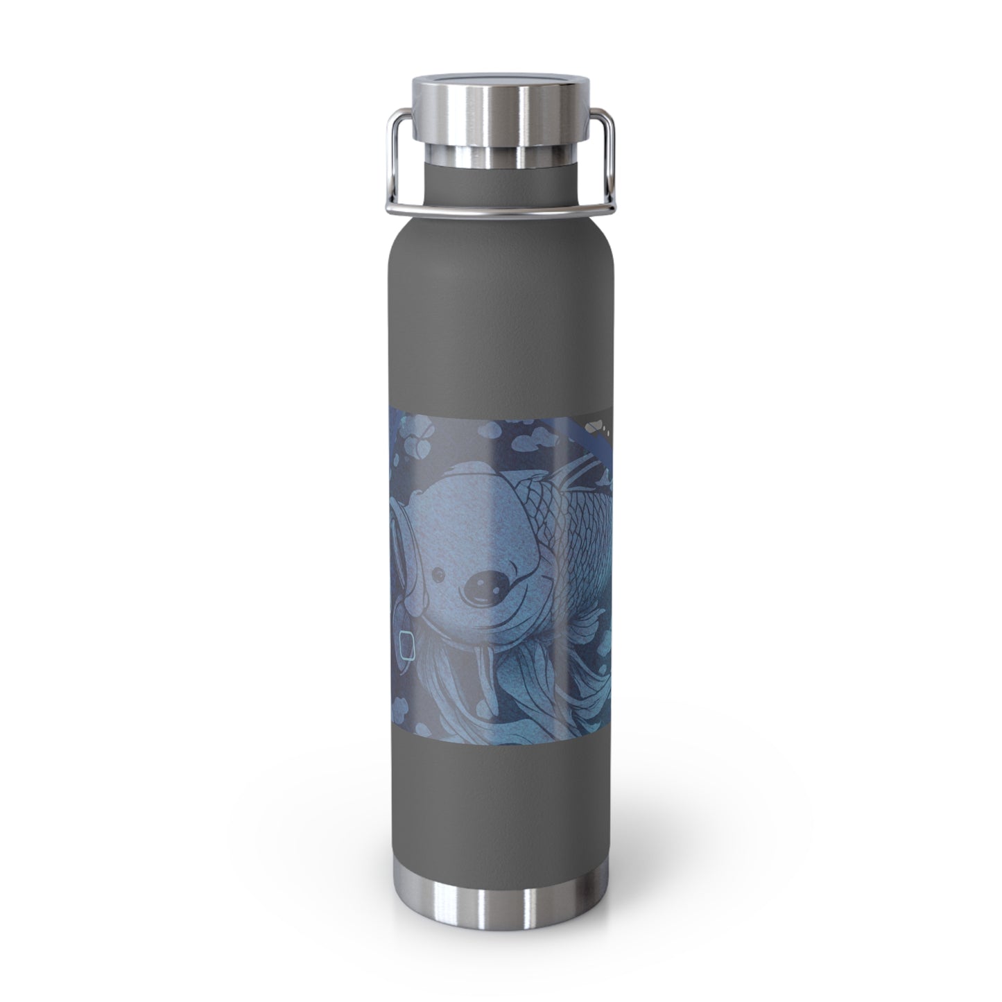 Blue Koi Copper Vacuum Insulated Bottle, 22oz