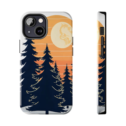 Retro Sunset Pines Graphic Phone Case - Just Gigi IFYKYK