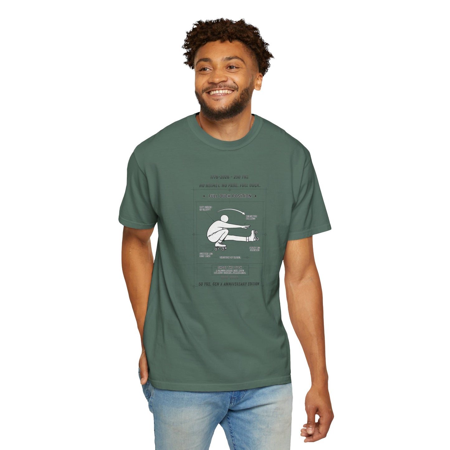 Full Duck Position Blueprint Graphic Tee - Just Gigi IFYKYK