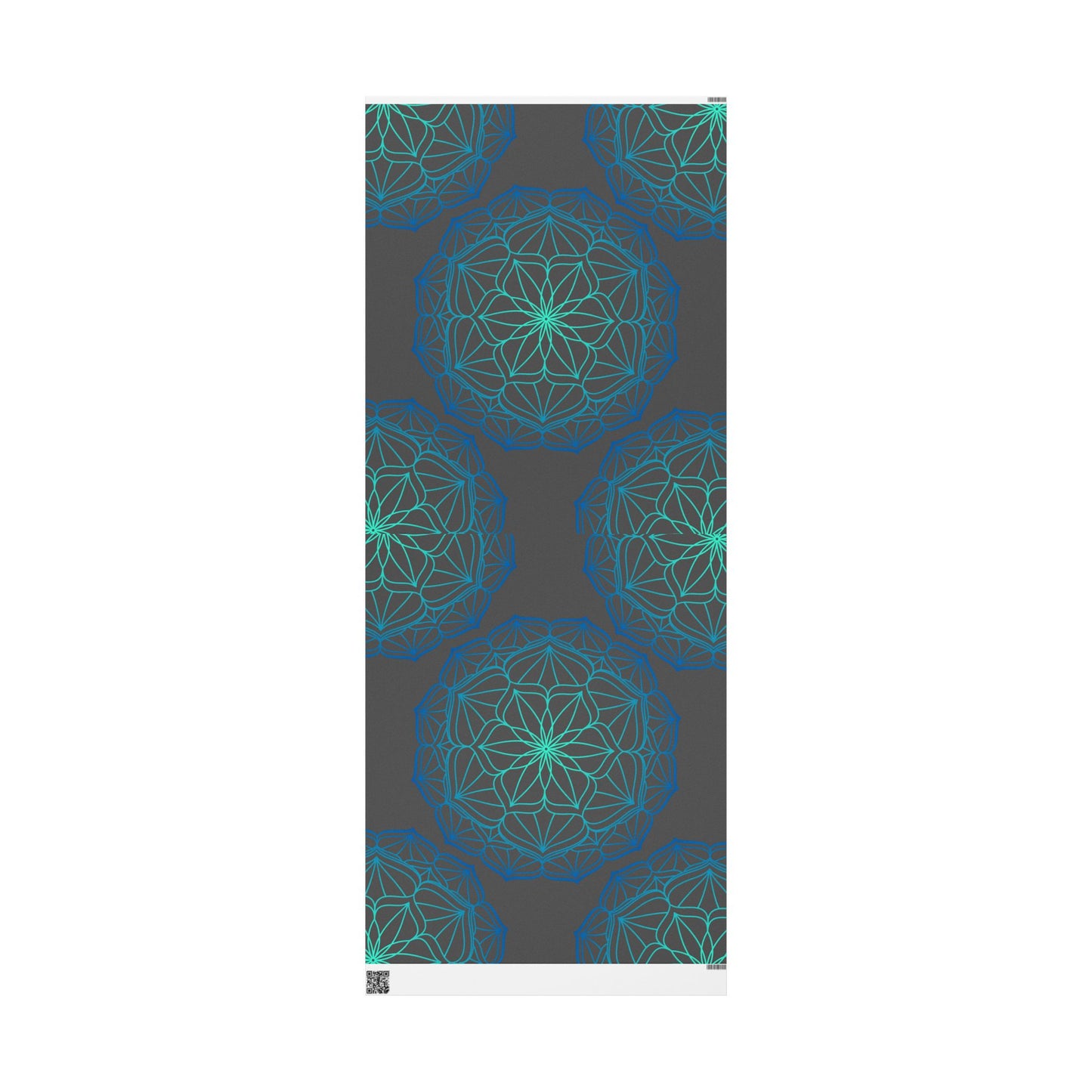 Mandala Geometric Blue Wrapping Paper Roll — Just Gigi IFYKYK