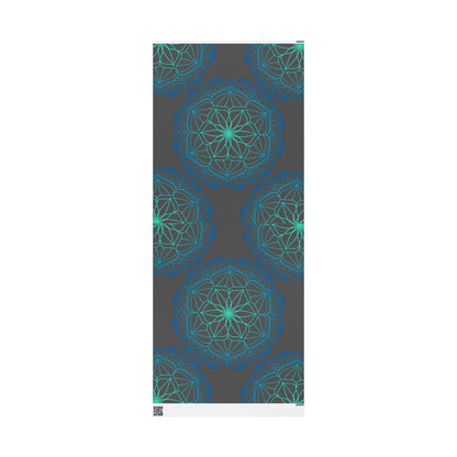 Mandala Geometric Blue Wrapping Paper Roll — Just Gigi IFYKYK