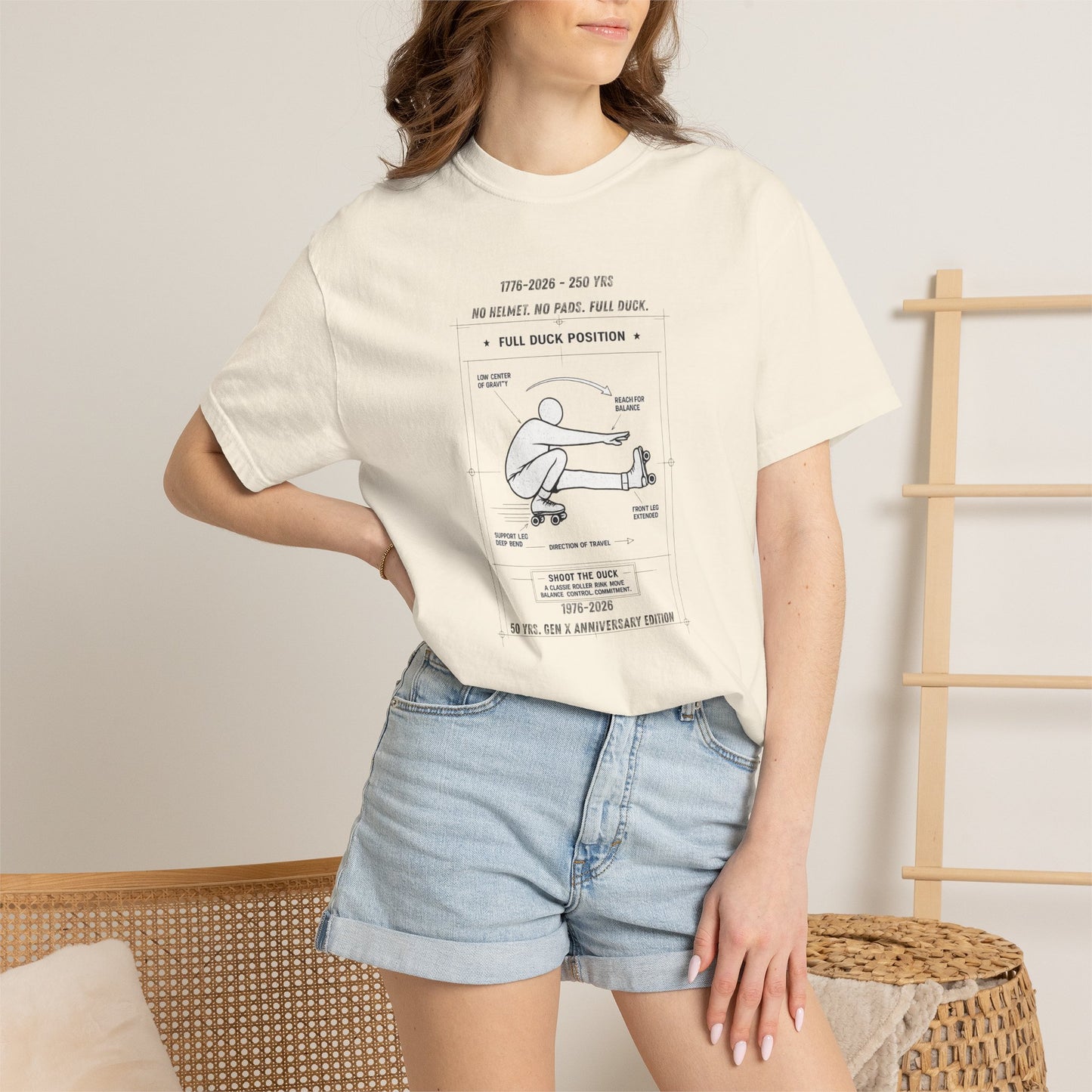 Full Duck Position Blueprint Graphic Tee - Just Gigi IFYKYK