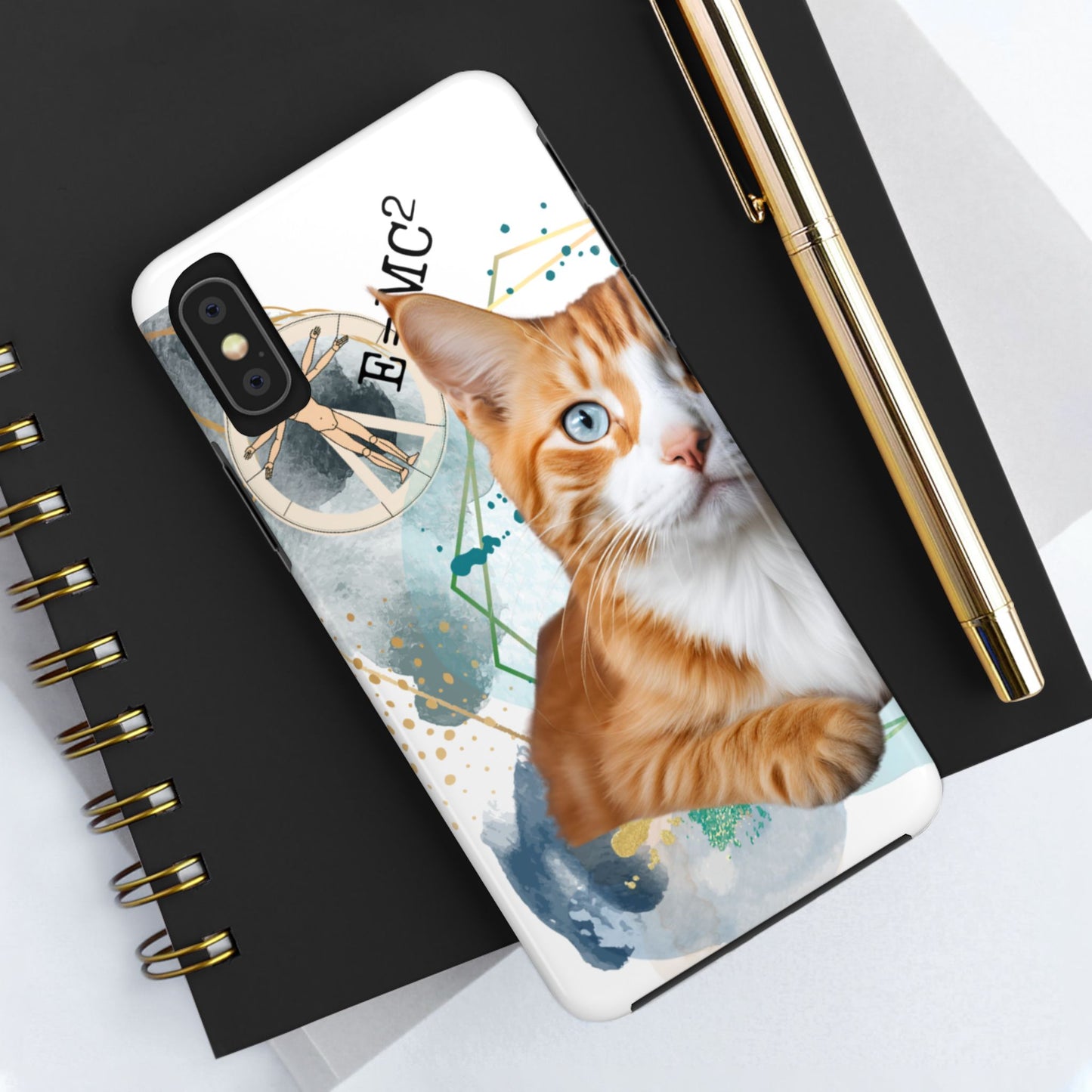 E=MC2 Cat Tough Phone Cases